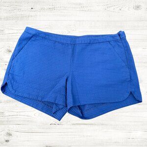 Lilly Pulitzer Short Womens 6 Blue Wave Jacquard Textured Fringe Dolphin Hem
